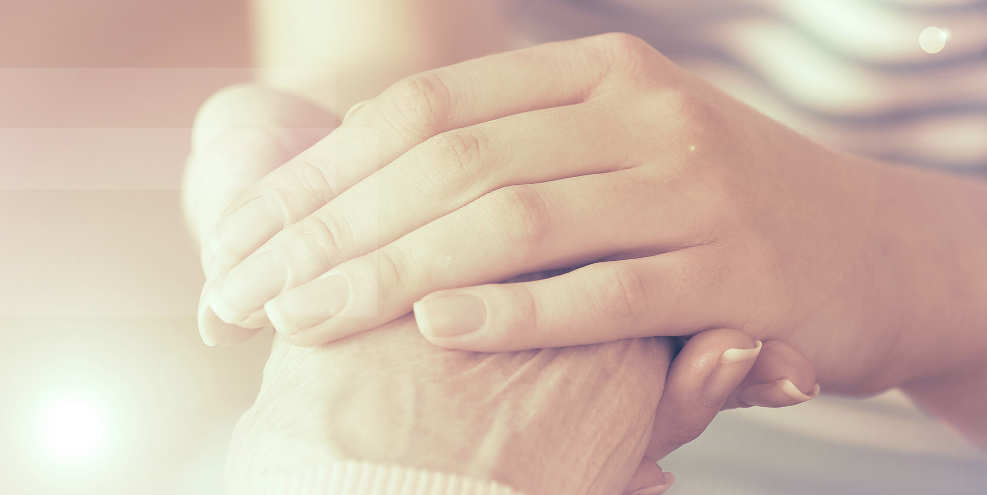 Image of holding hands for Companionship and Mental Support services